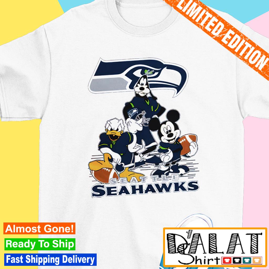 Seattle Seahawks NFL Football Dabbing Mickey Disney Sports T Shirt For Men  And Women