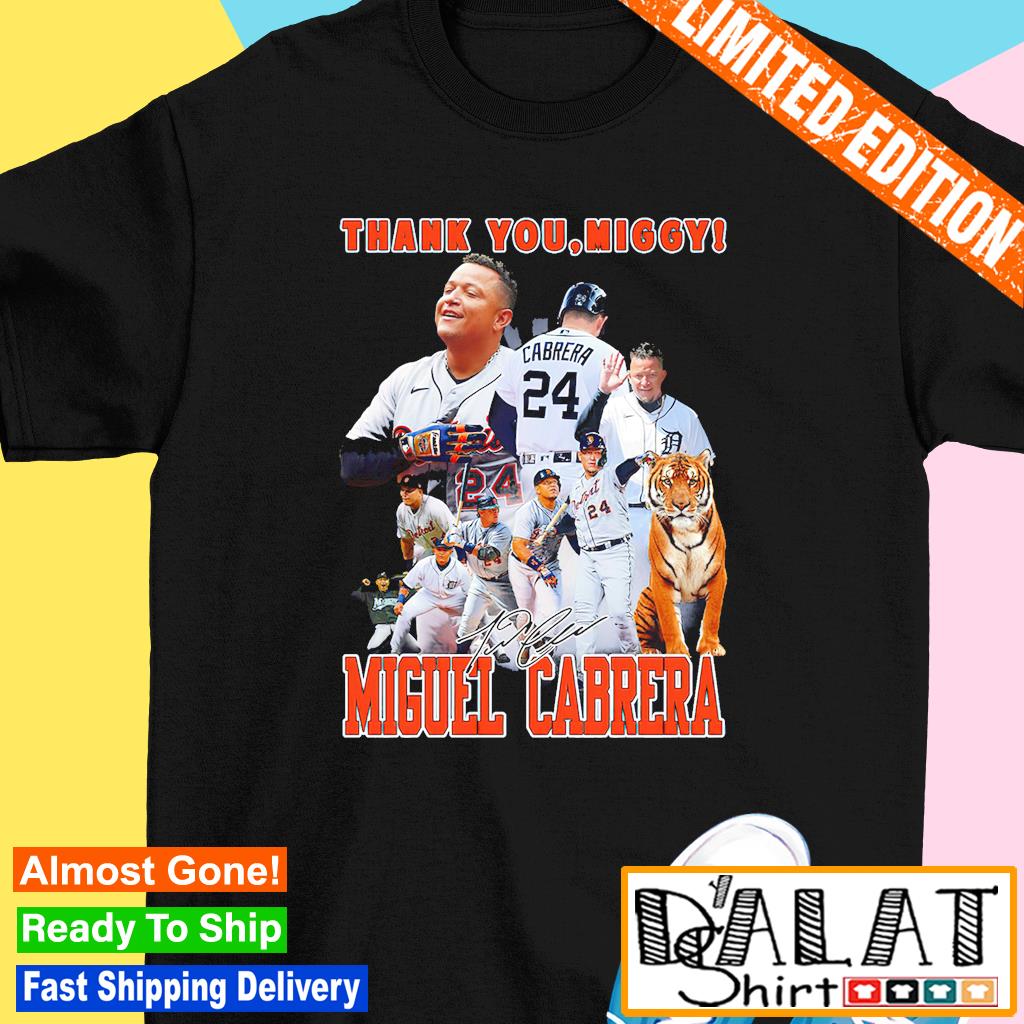 Miggy Miguel Cabrera 2003 2023 thank you for the memories baseball  signature shirt, hoodie, sweater, long sleeve and tank top