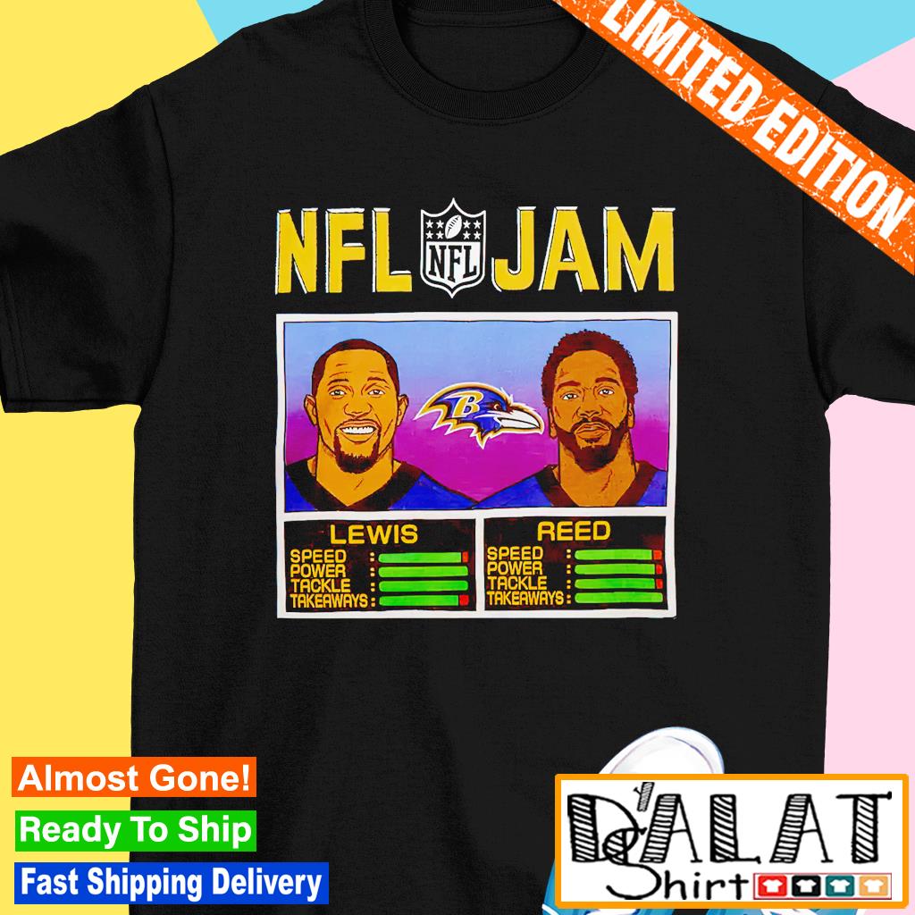 NFL Jam Baltimore Ravens Ed Reed & Ray Lewis T shirt - Limotees