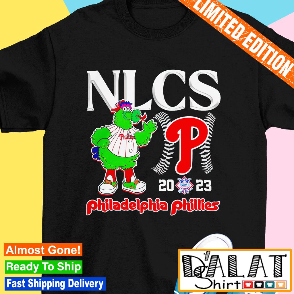 Red October 2023 Nlcs Philadelphia Phillies Mascot T-shirt Ladies Tee