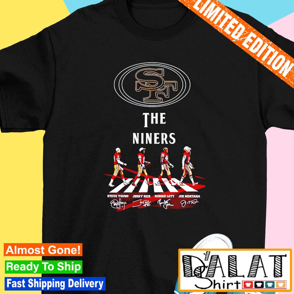 The Niners San Francisco 49ers abbey road signatures T-Shirt - TeeHex