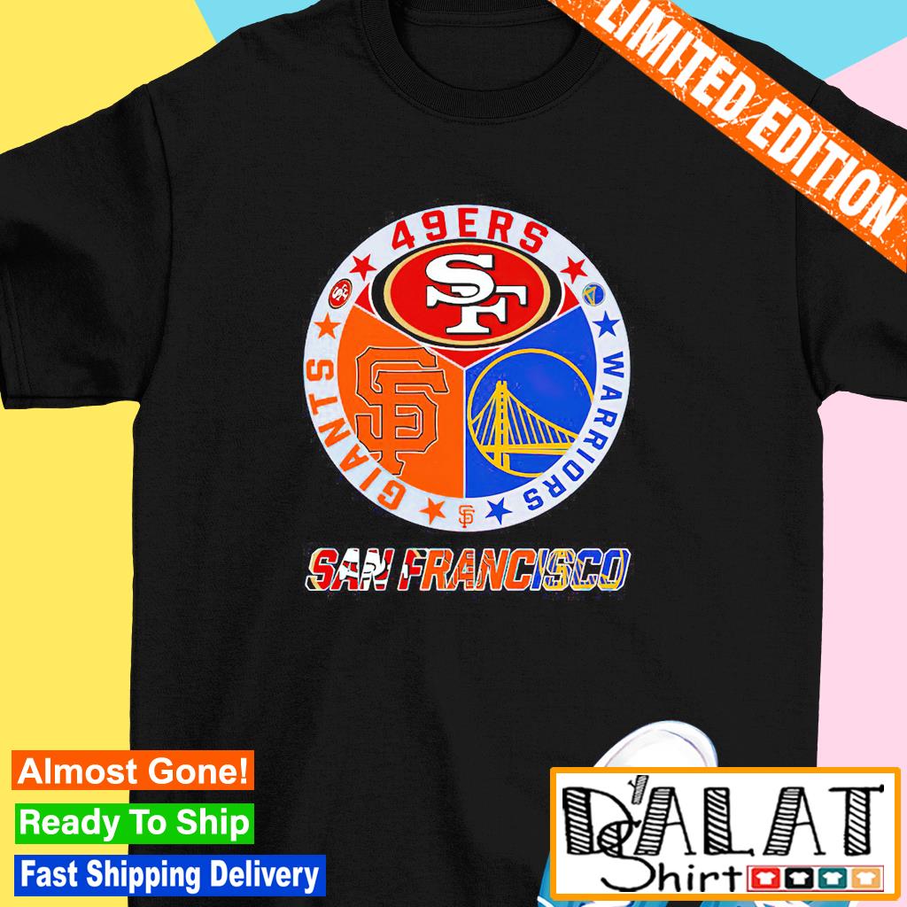 San francisco all team sports warriors 49ers and giants American flag T- shirts, hoodie, sweater, long sleeve and tank top