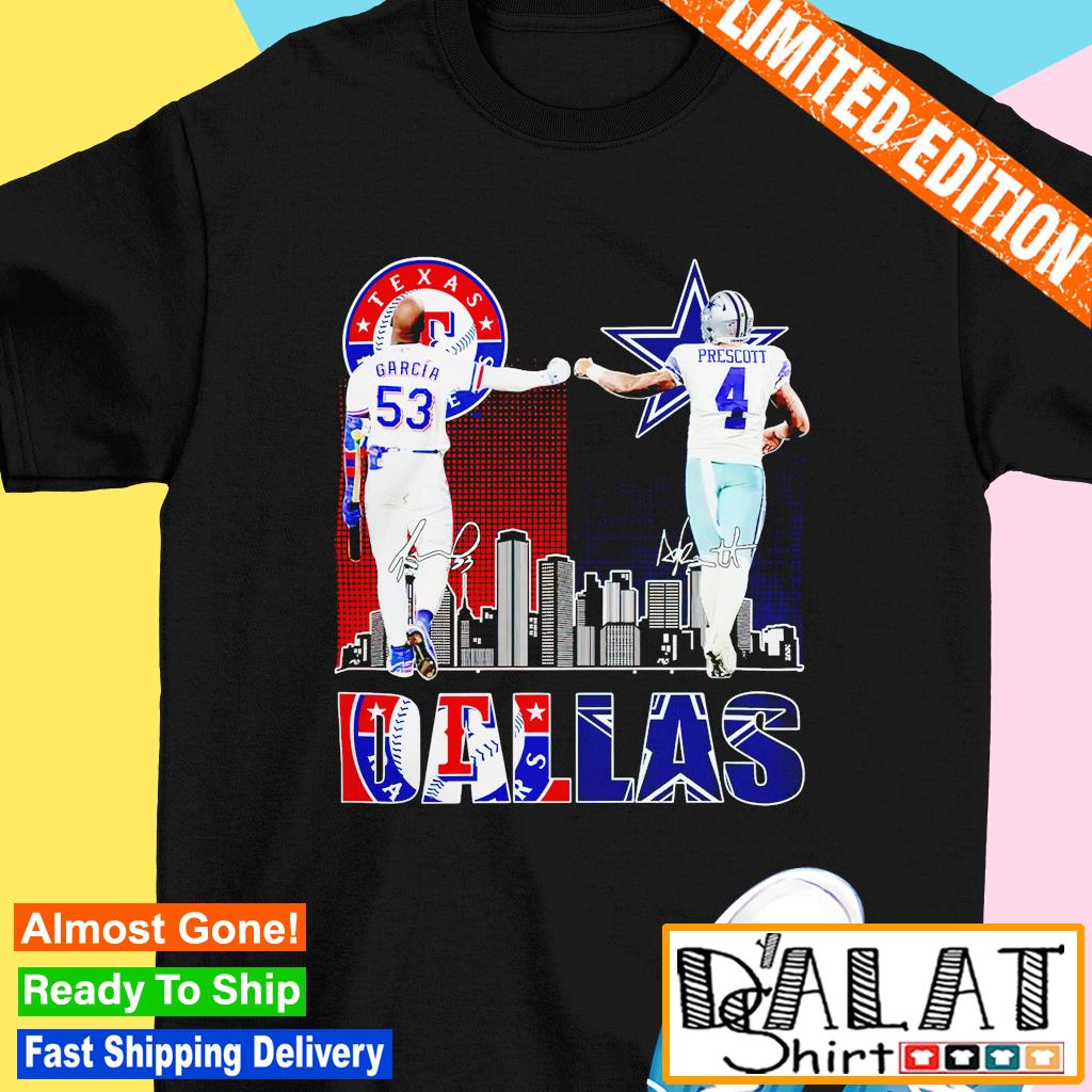 Texas Rangers Adolis García and Dallas Cowboys Dak Prescott Dallas City  shirt, hoodie, sweater, long sleeve and tank top