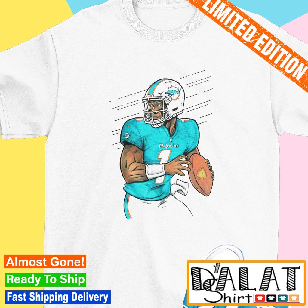 NEW FASHION 2023 Miami Dolphins T-shirt Graphic Cartoon player