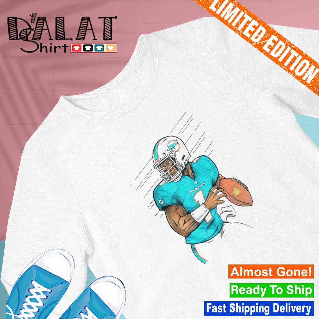 NEW FASHION 2023 Miami Dolphins T-shirt Graphic Cartoon player