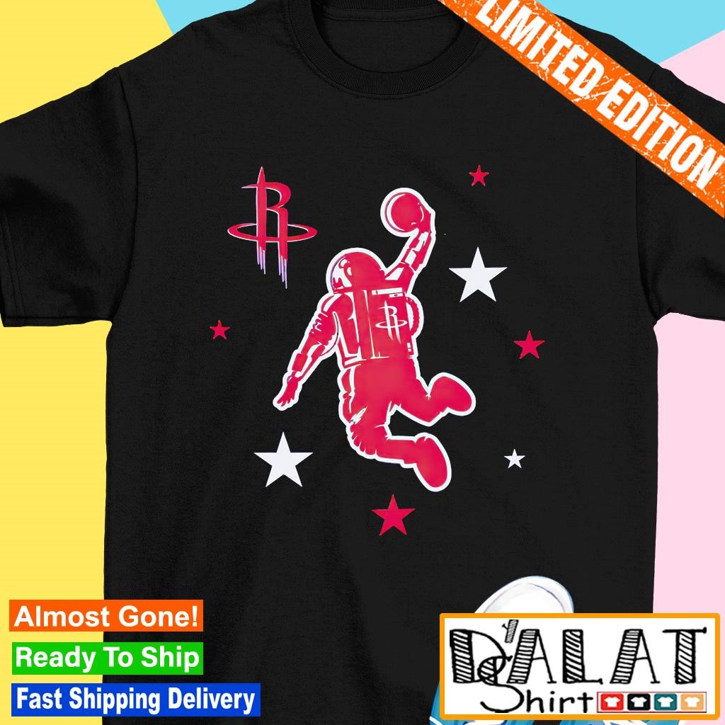 Astronaut Houston Rockets basketball logo T-shirt
