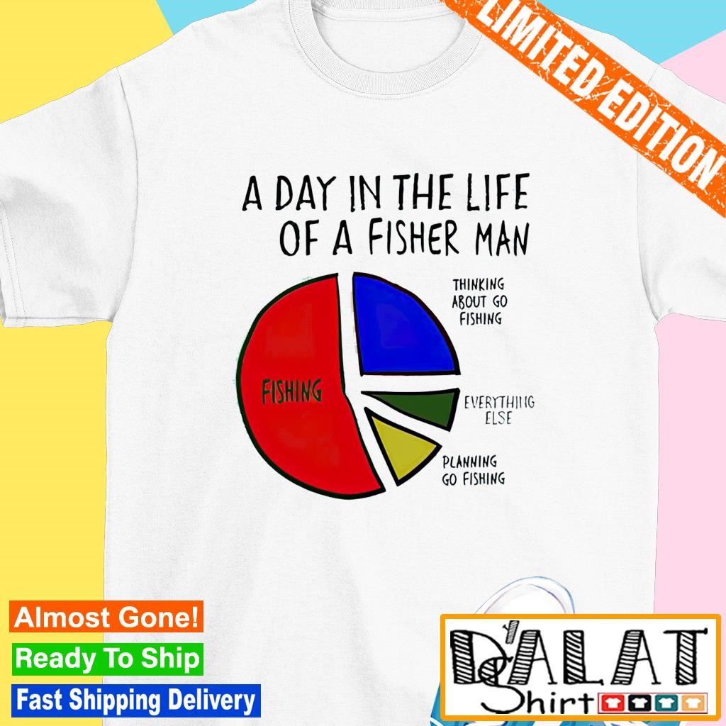 A day in the life of a fisher man thinking about go fishing shirt -  Dalatshirt