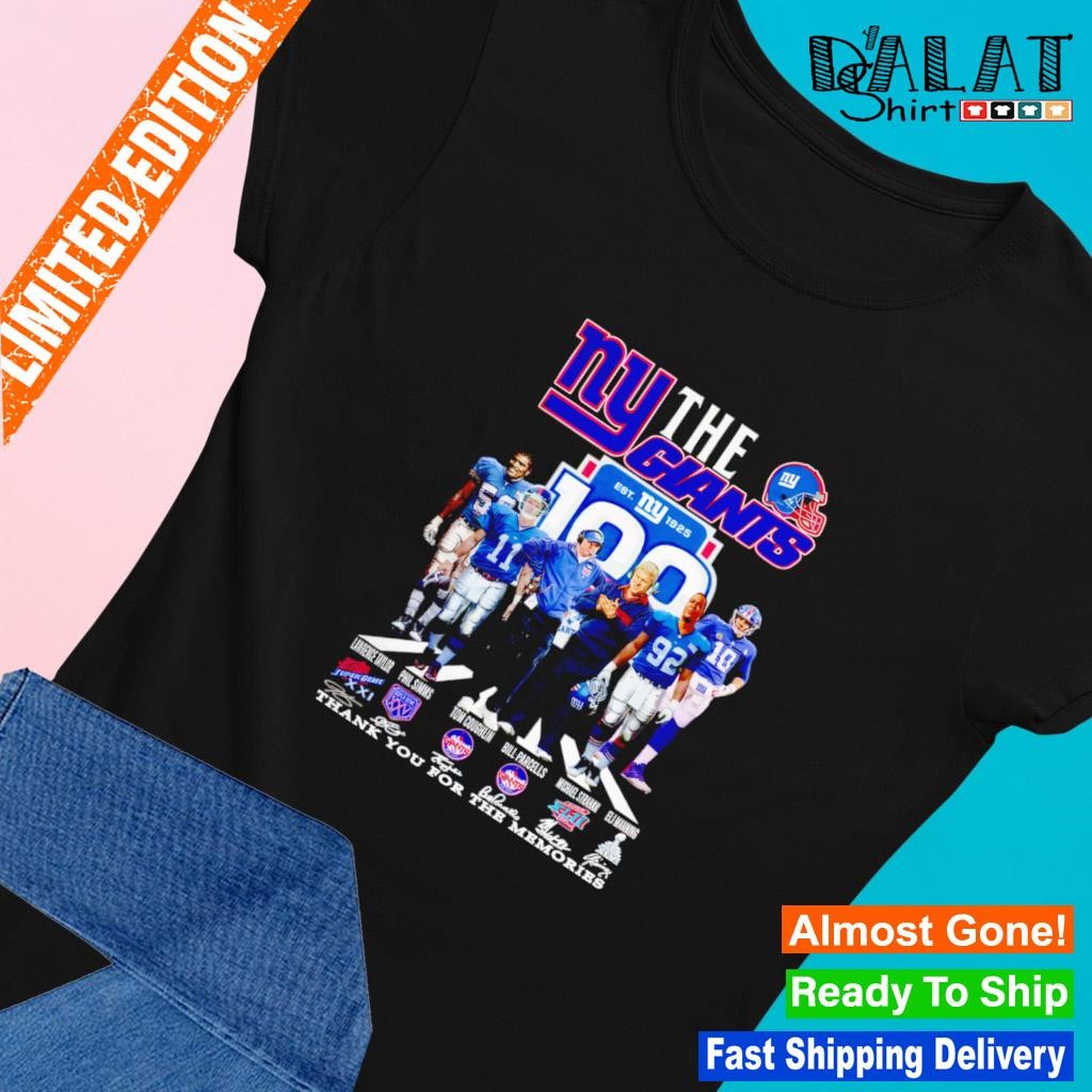 The New York Giants 100 Thank You For The Memories Ladies-tee