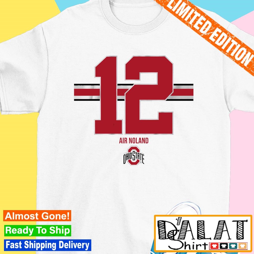 Air Noland 12 Stripe Ohio State Buckeyes football shirt