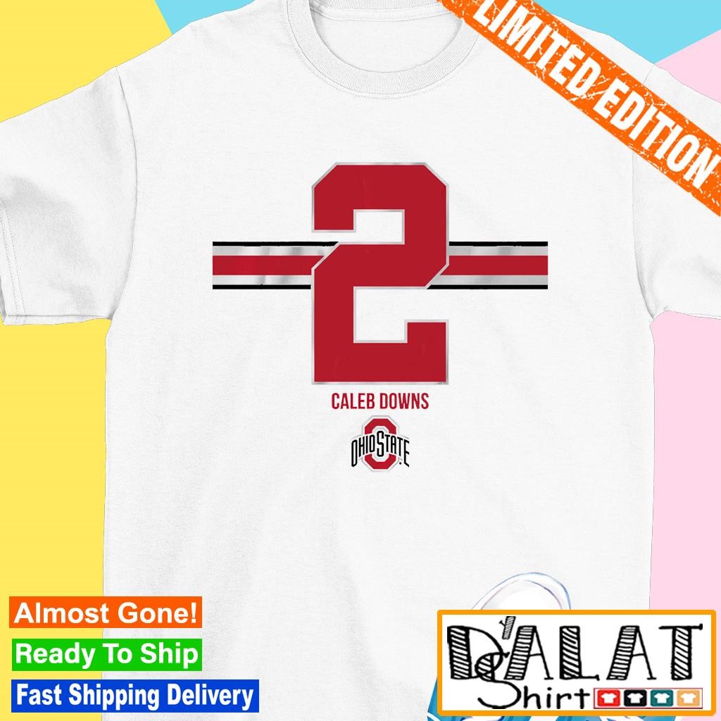 Caleb Downs 2 Stripe Ohio State Buckeyes football shirt