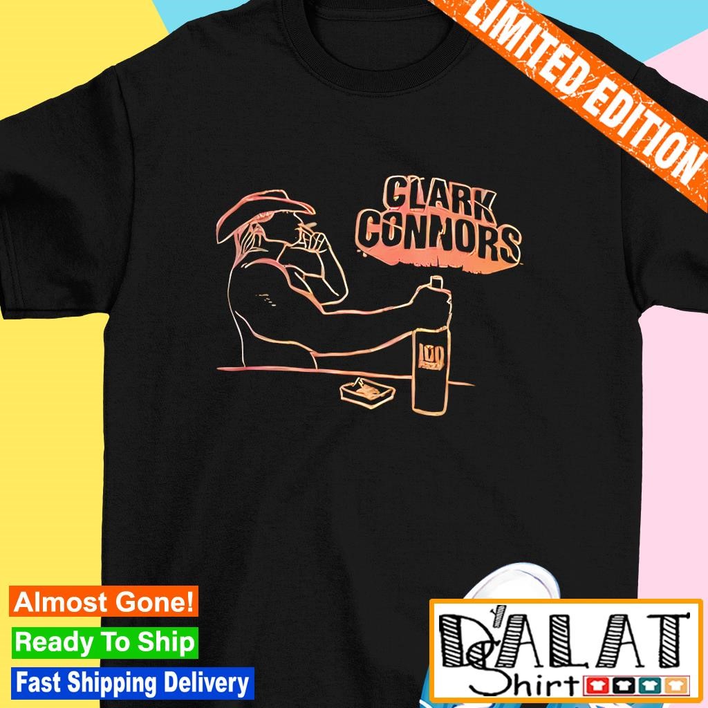 Clark Connors smoking Pro Wrestling shirt