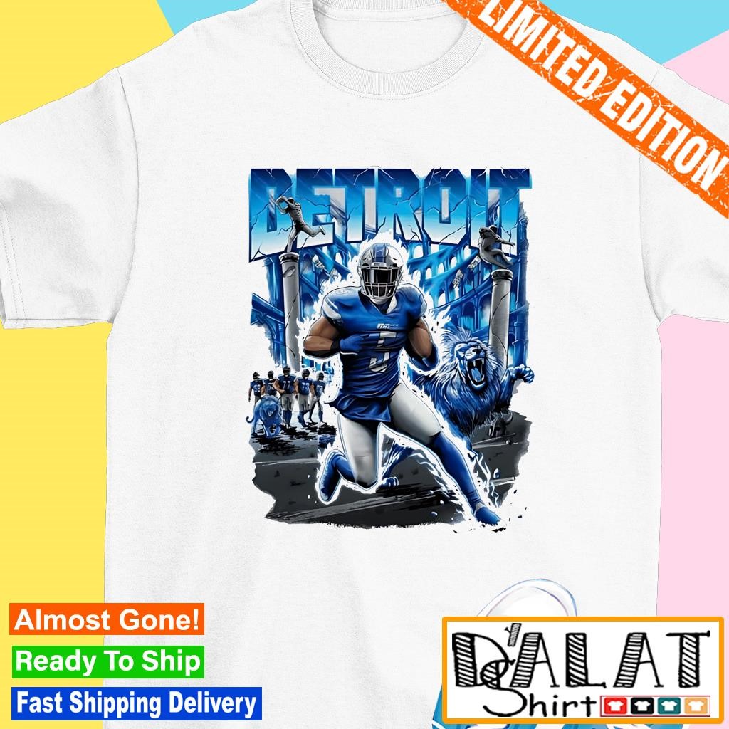 David Montgomery Detroit Lions football graphic shirt