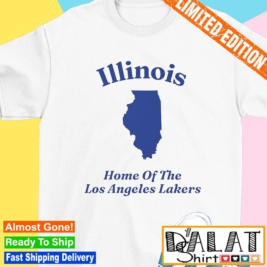 Illinois map home of the Los Angeles Lakers shirt