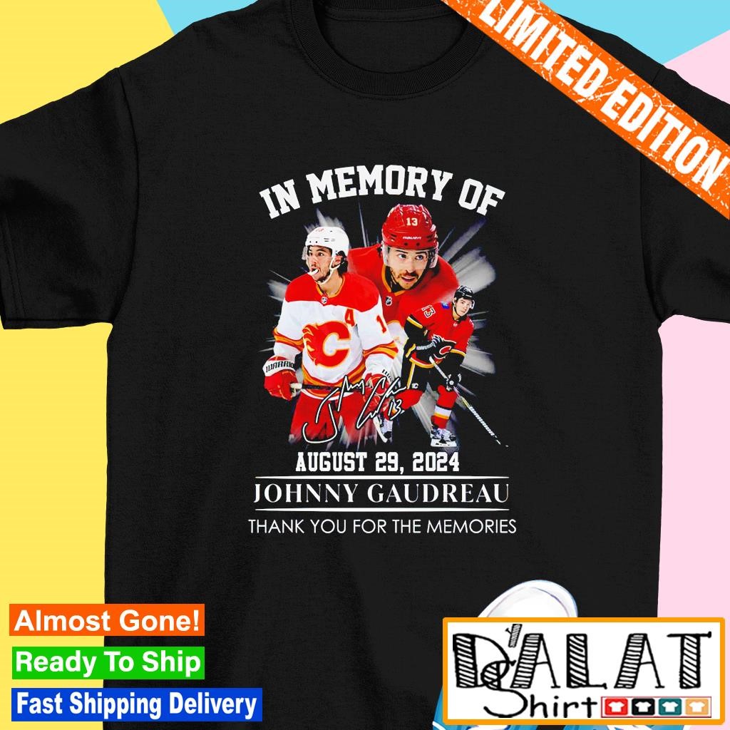 Johnny Gaudreau in memory of august 29 2024 thank you for the memories shirt