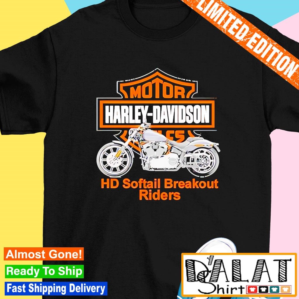 Motor Harley Davidson HD softail breakout riders logo shirt