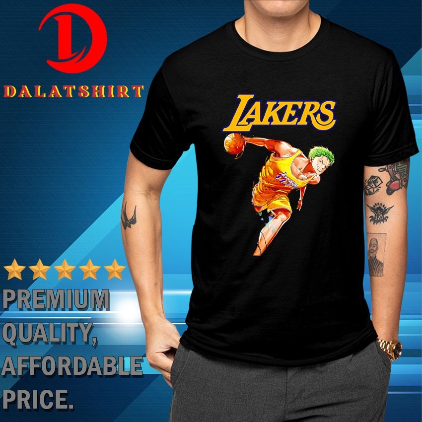 Los Angeles Lakers X One Piece Zoro basketball NBA shirt
