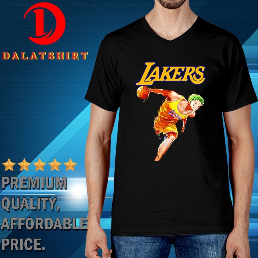 Los Angeles Lakers X One Piece Zoro basketball NBA shirt
