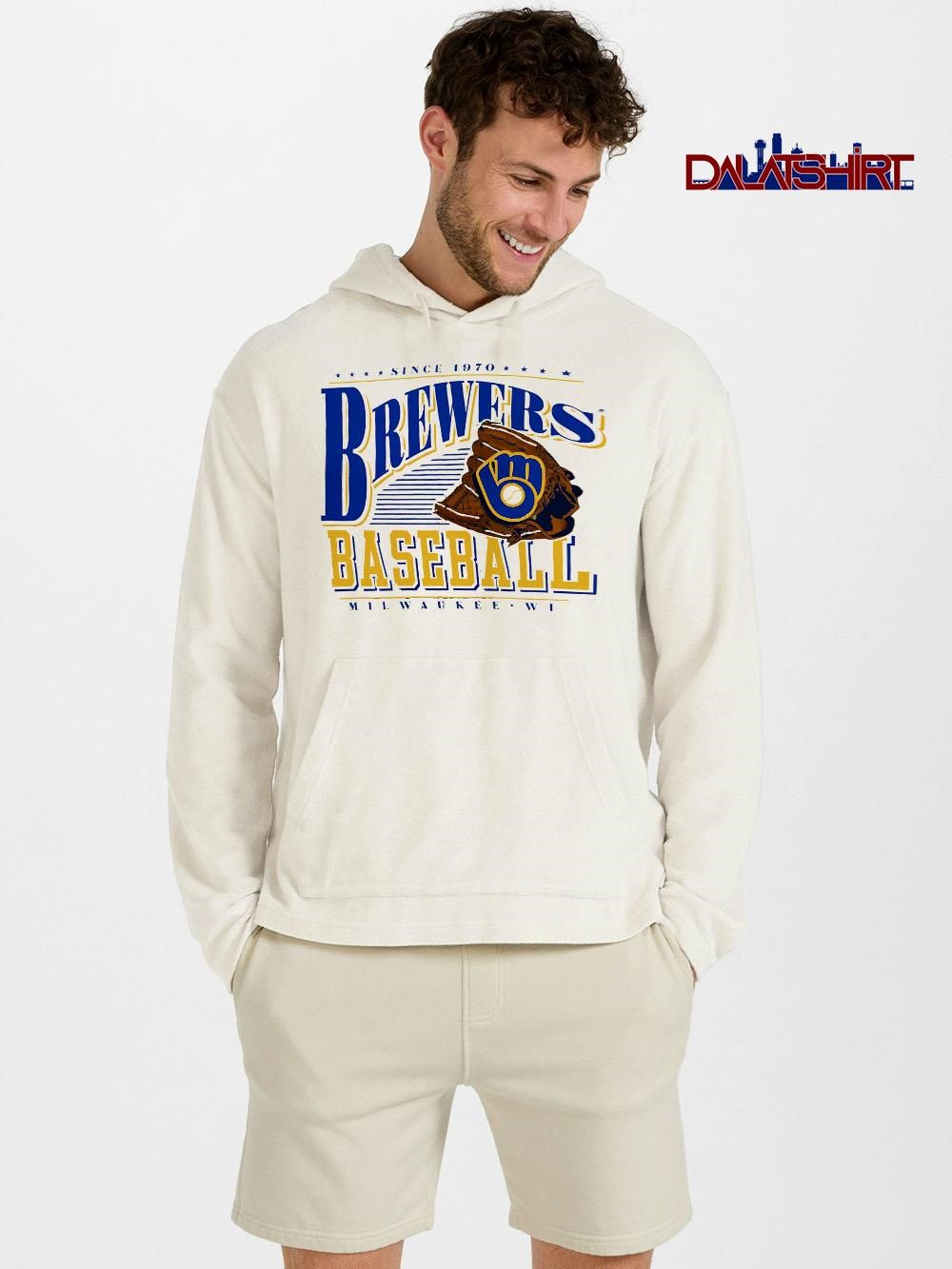 Awesome Milwaukee Brewers Cooperstown Collection Winning Time since 1970 hoodie