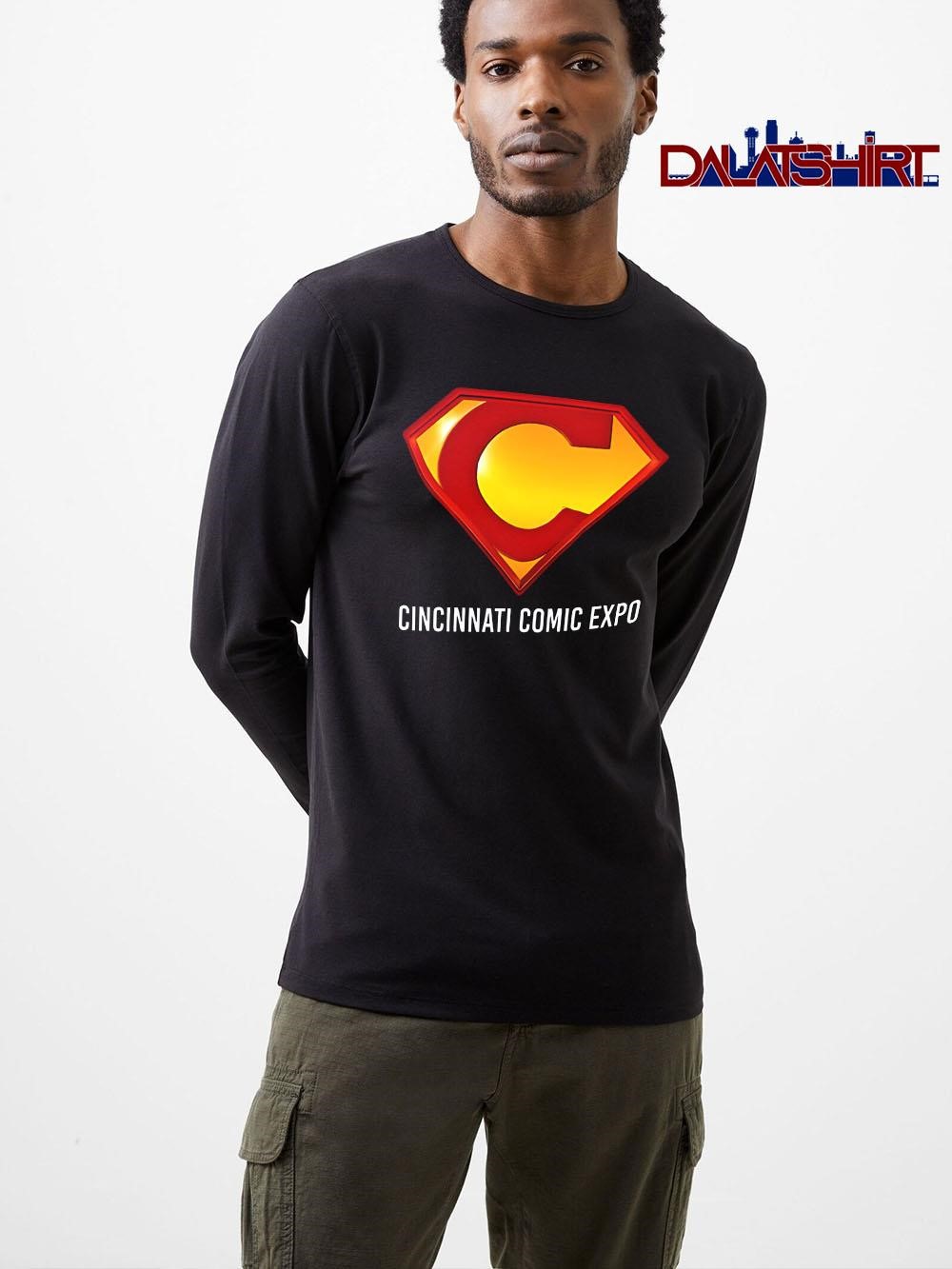 Best Cincinnati Comic Expo logo C Superman long-sleeve