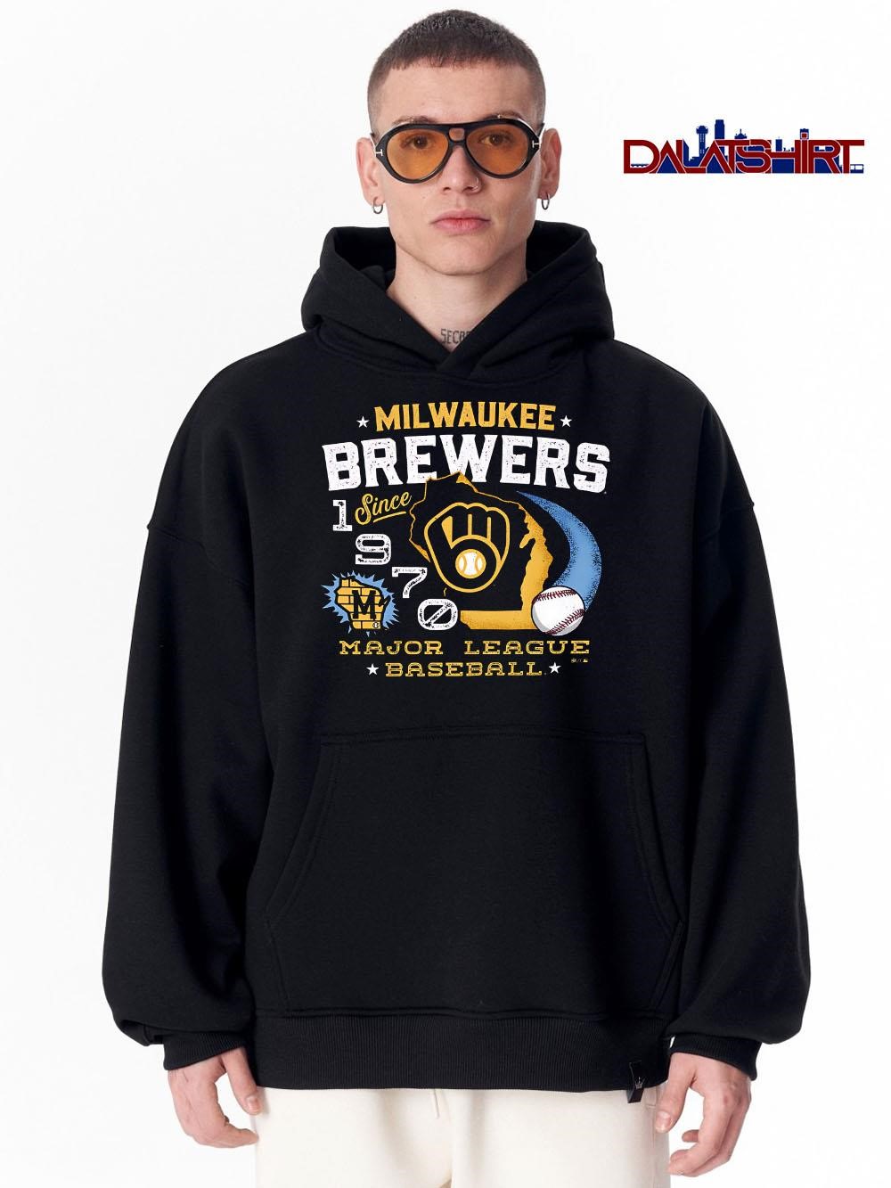 Best Milwaukee Brewers since 1970 Major League Baseball retro hoodie