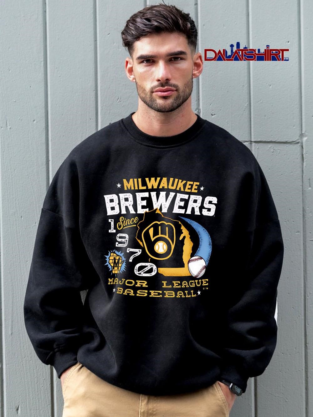 Best Milwaukee Brewers since 1970 Major League Baseball retro sweater
