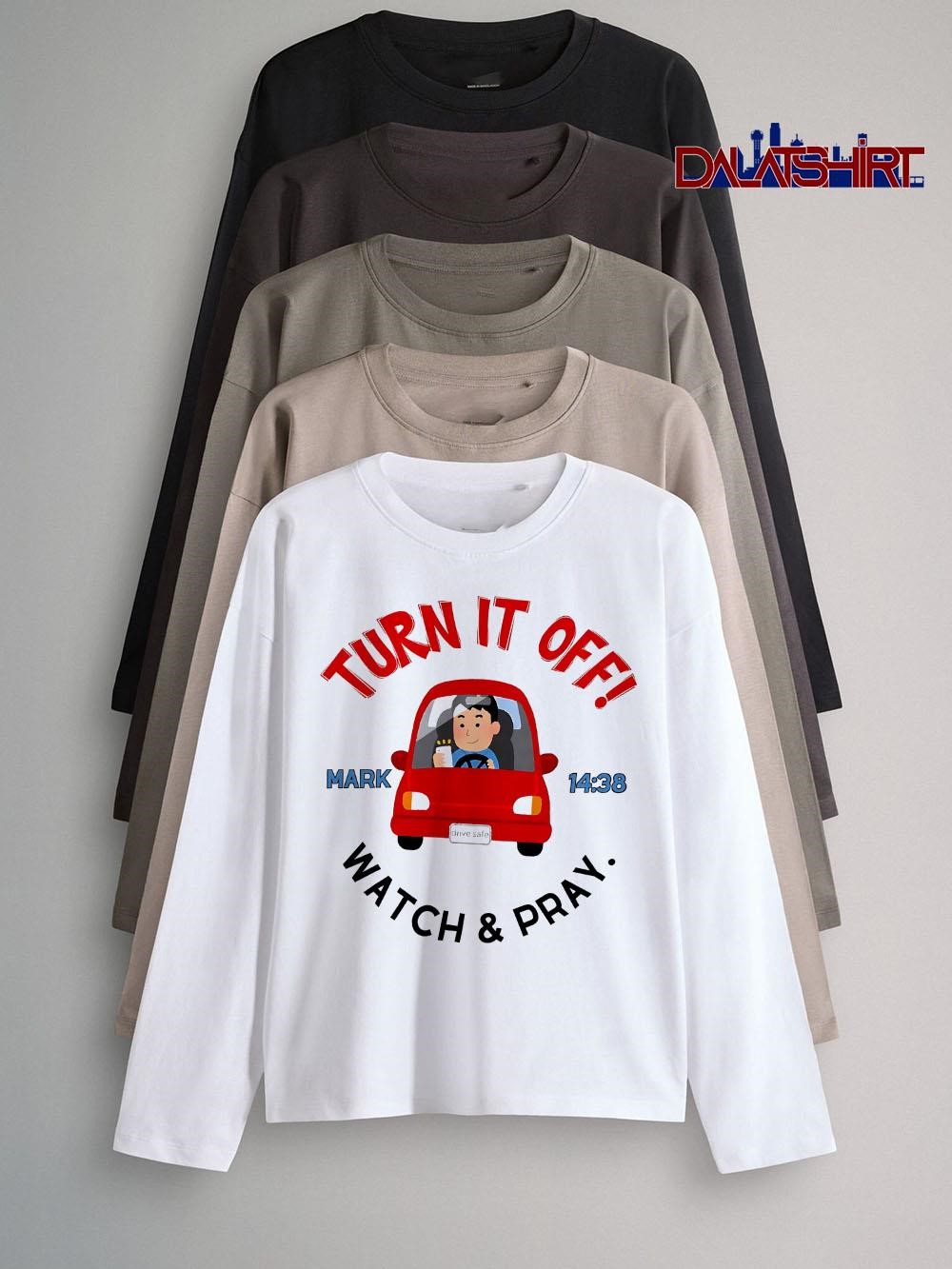 Best Turn It Off Watch and Pray Mark cartoon long-sleeve