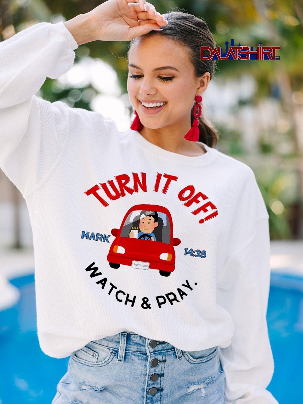 Best Turn It Off Watch and Pray Mark cartoon sweater