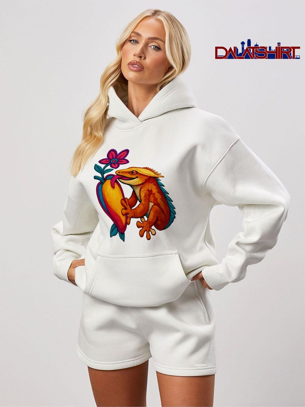 Crested Gecko cute vintage hoodie