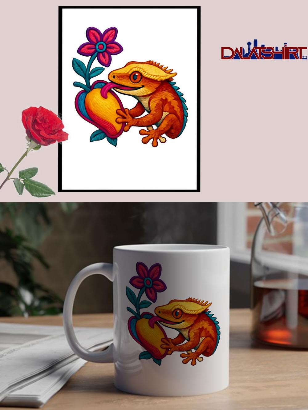 Crested Gecko cute vintage mug