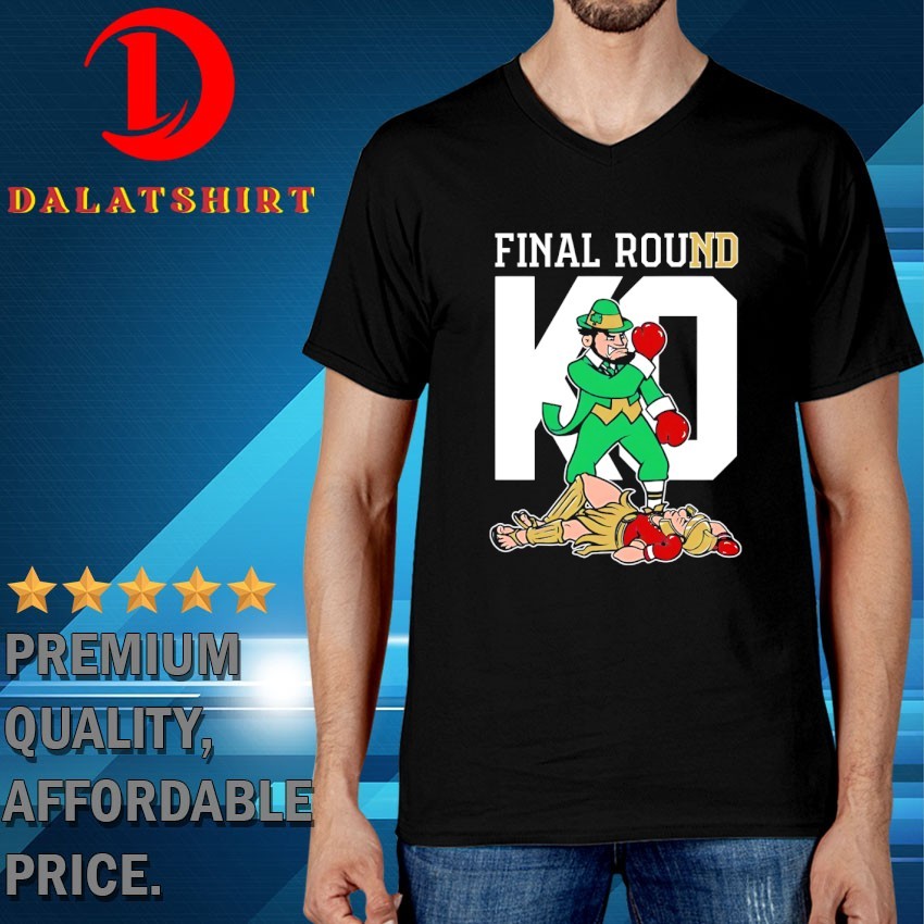 Final Round KO Notre Dame Fighting Irish beat USC Trojans T-shirts V-Neck-T-Shirt