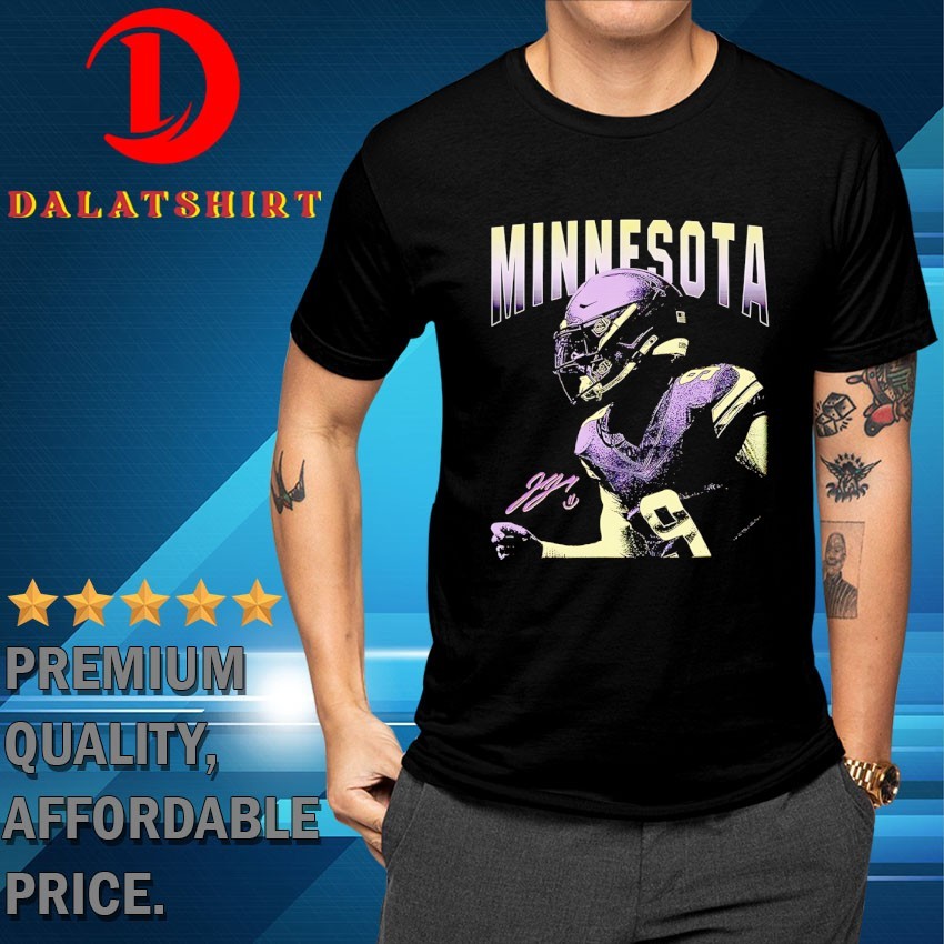 JJ McCarthy Minnesota Vikings football signature graphic T-shirts