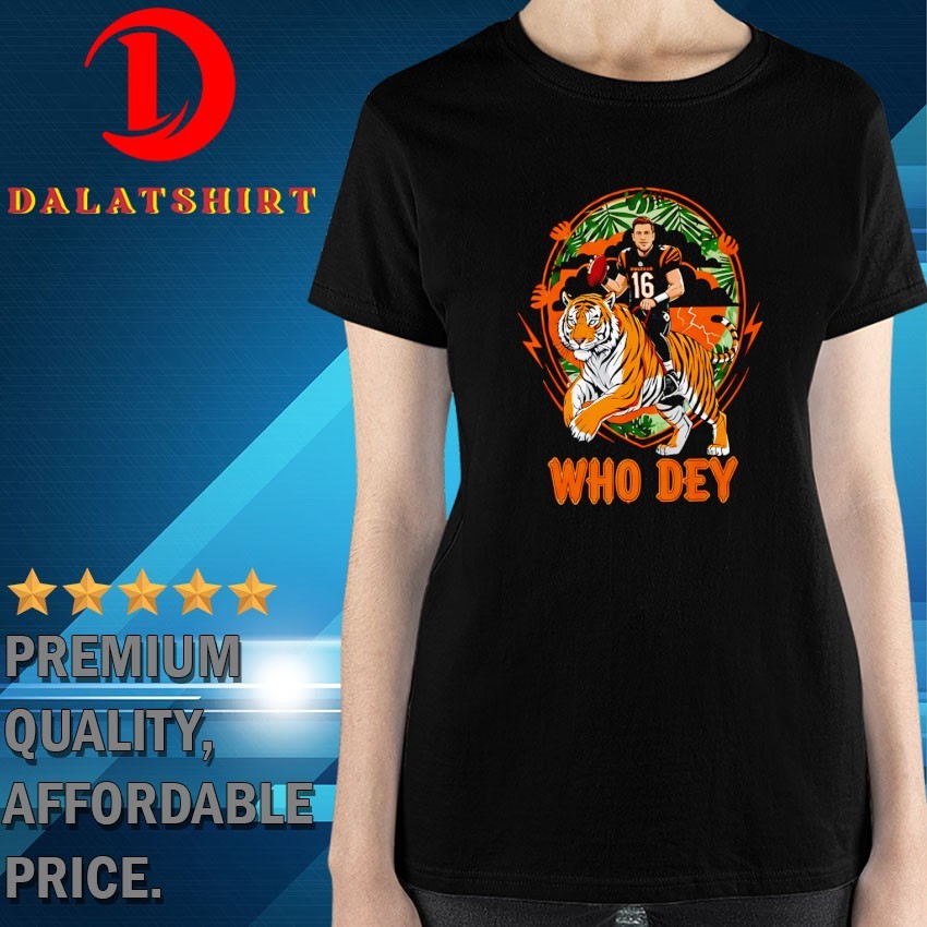 Joe Burrow who dey Cincinnati Bengals football T-shirts Ladies-Shirt