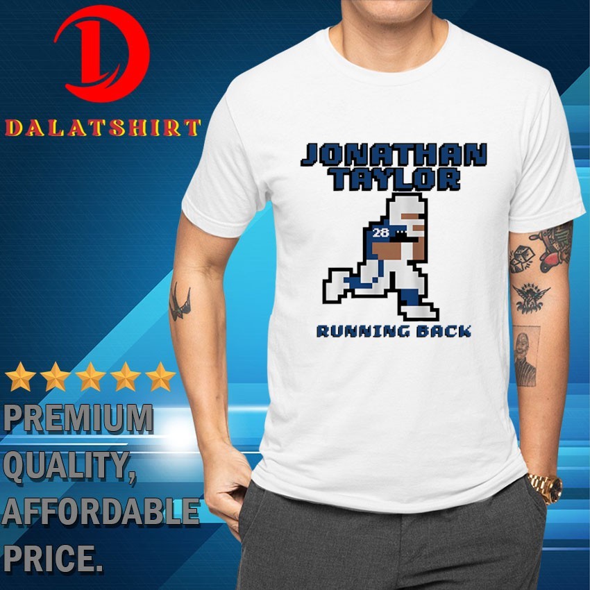 Jonathan Taylor running back Indianapolis Colts football pixel T-shirts