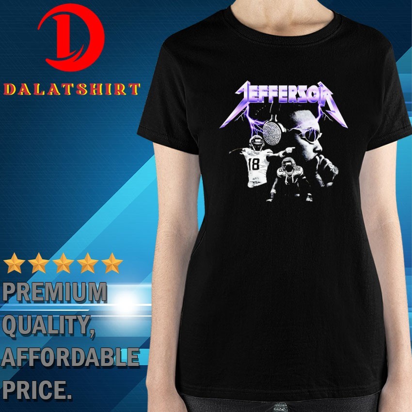 Justin Jefferson Minnesota Vikings football lightning T-shirts Ladies-Shirt