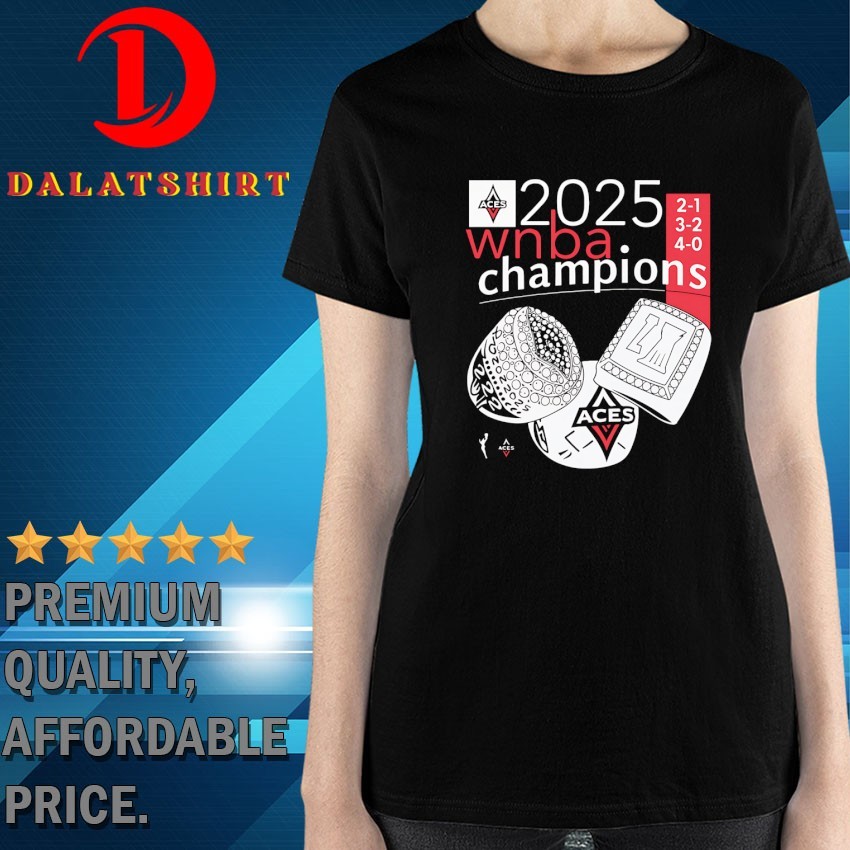 Las Vegas Aces 2025 WNBA ring Champions T-shirts Ladies-Shirt