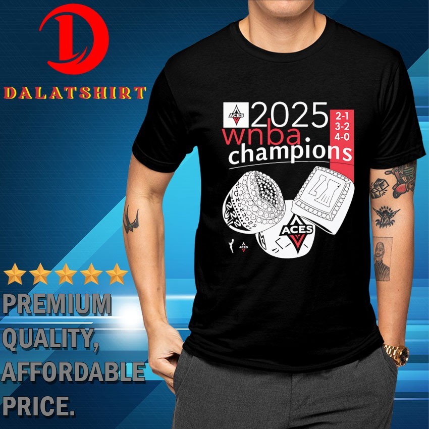 Las Vegas Aces 2025 WNBA ring Champions T-shirts