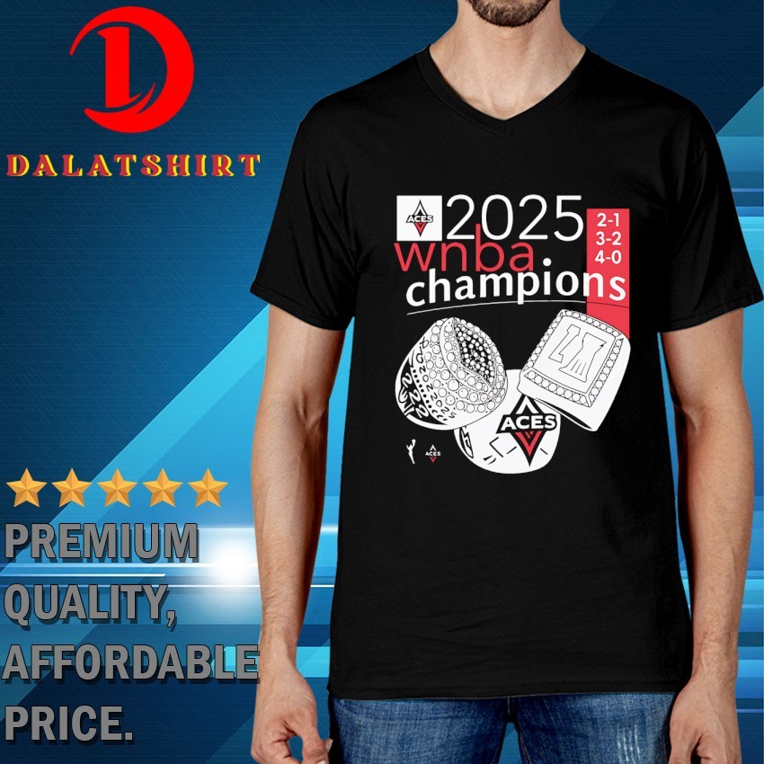 Las Vegas Aces 2025 WNBA ring Champions T-shirts V-Neck-T-Shirt