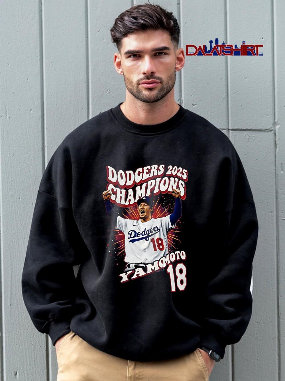Los Angeles Dodgers Yoshinobu Yamamoto 2025 World Series Champions sweater
