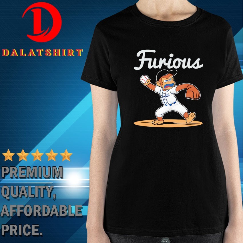 Monkey Furious Seattle Mariners baseball T-shirts Ladies-Shirt