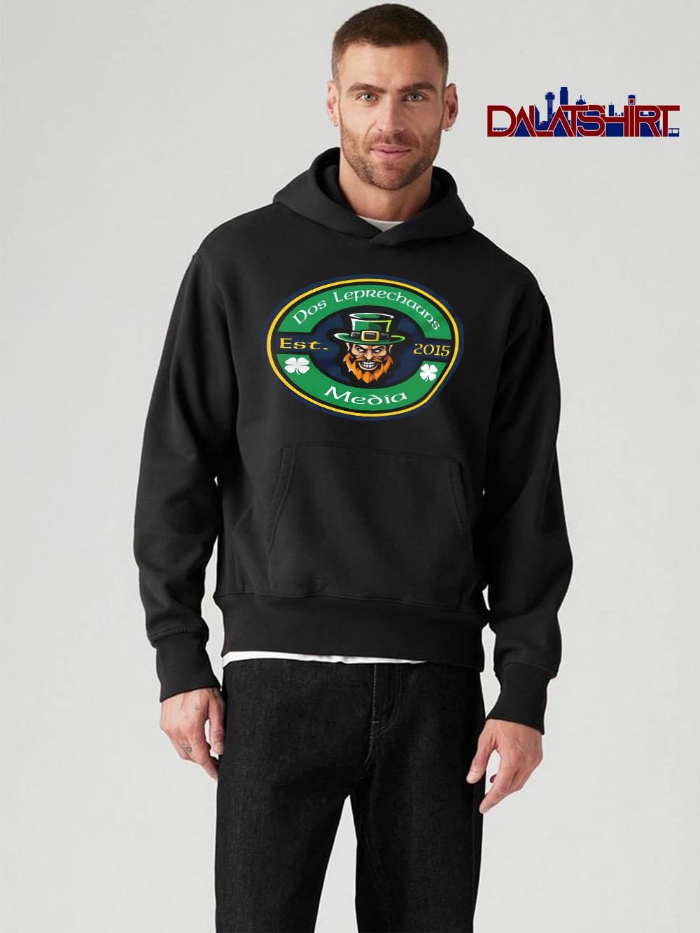 Nice Dos Leprechauns Media Est 2015 logo hoodie