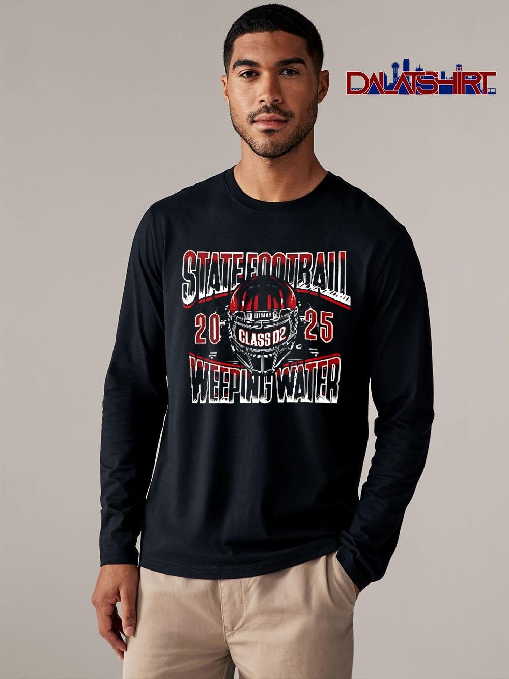 Nice State Football Weeping Water class D2 2025 helmet long-sleeve