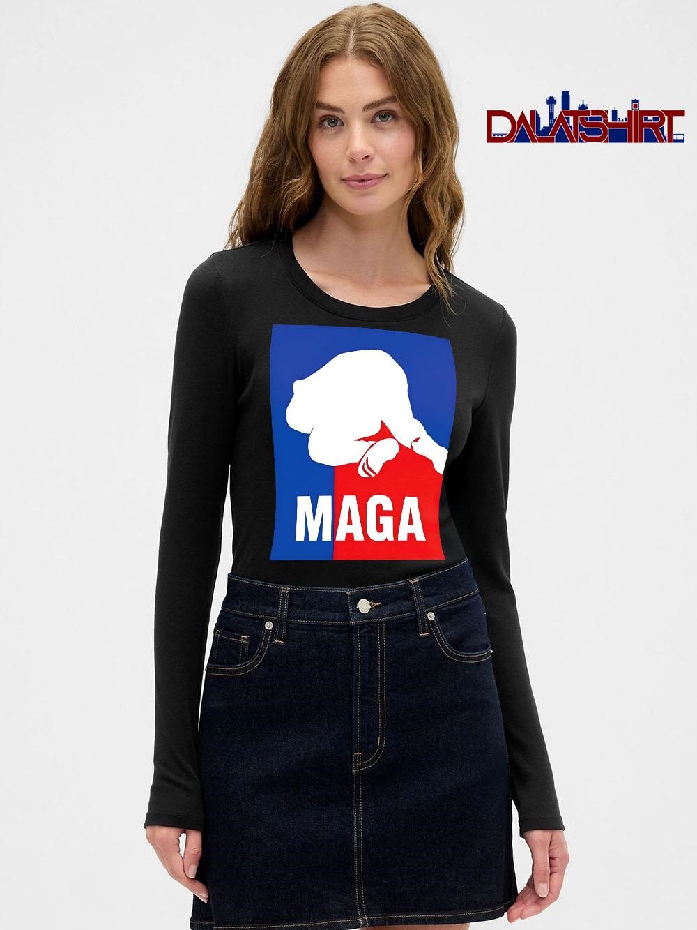 Official Maga Logo Funny Maga Fascist long-sleeve
