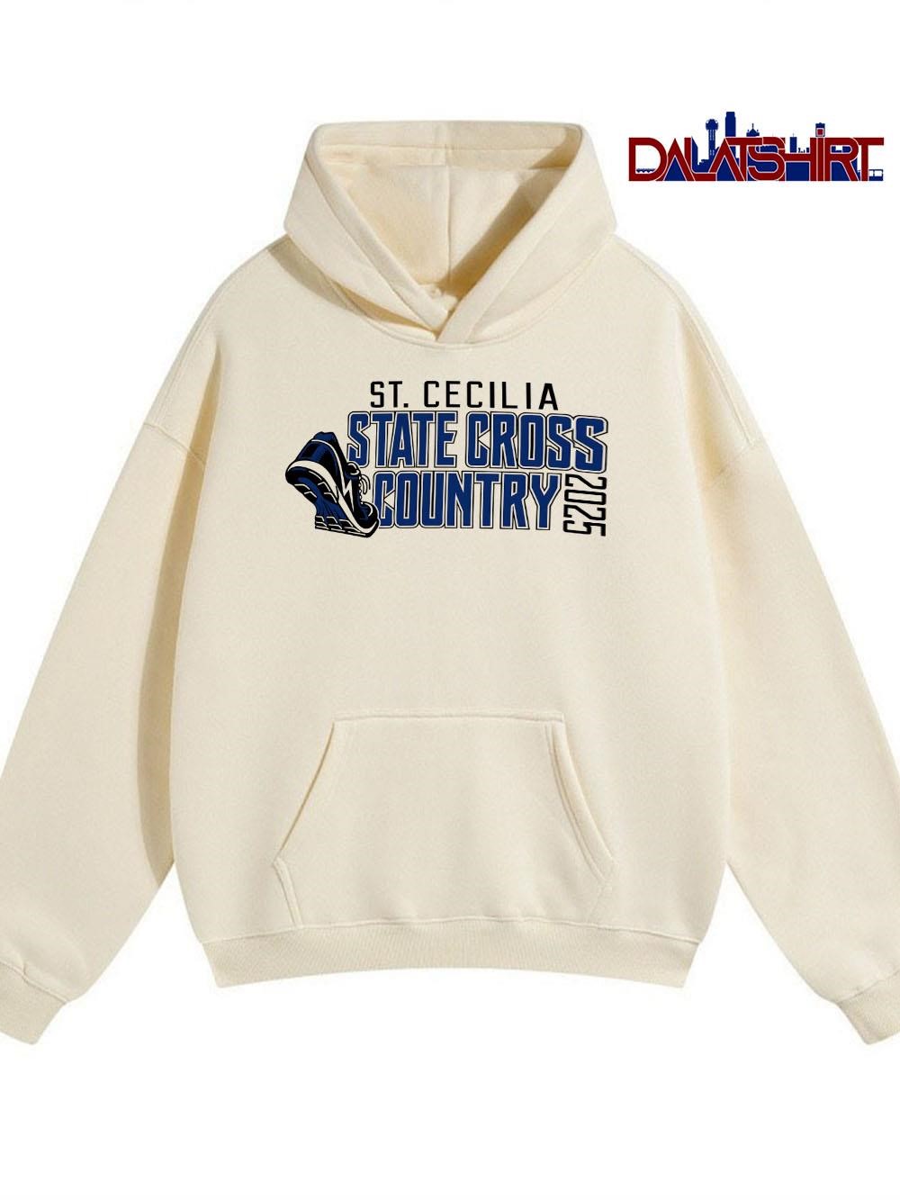 Official St. Cecilia State Cross Country 2025 sport shoes hoodie