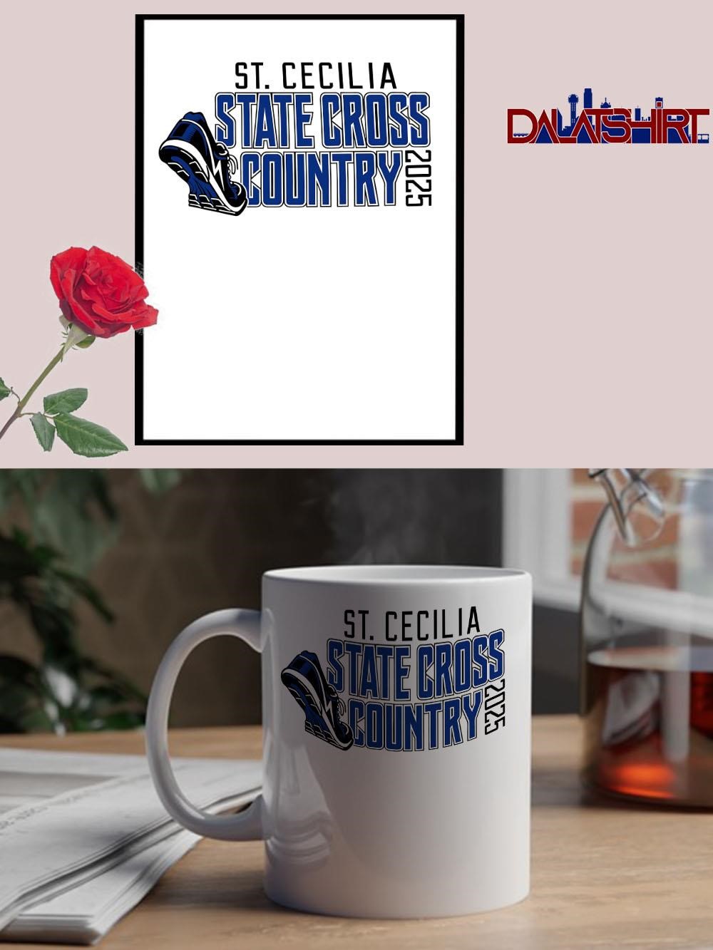 Official St. Cecilia State Cross Country 2025 sport shoes mug