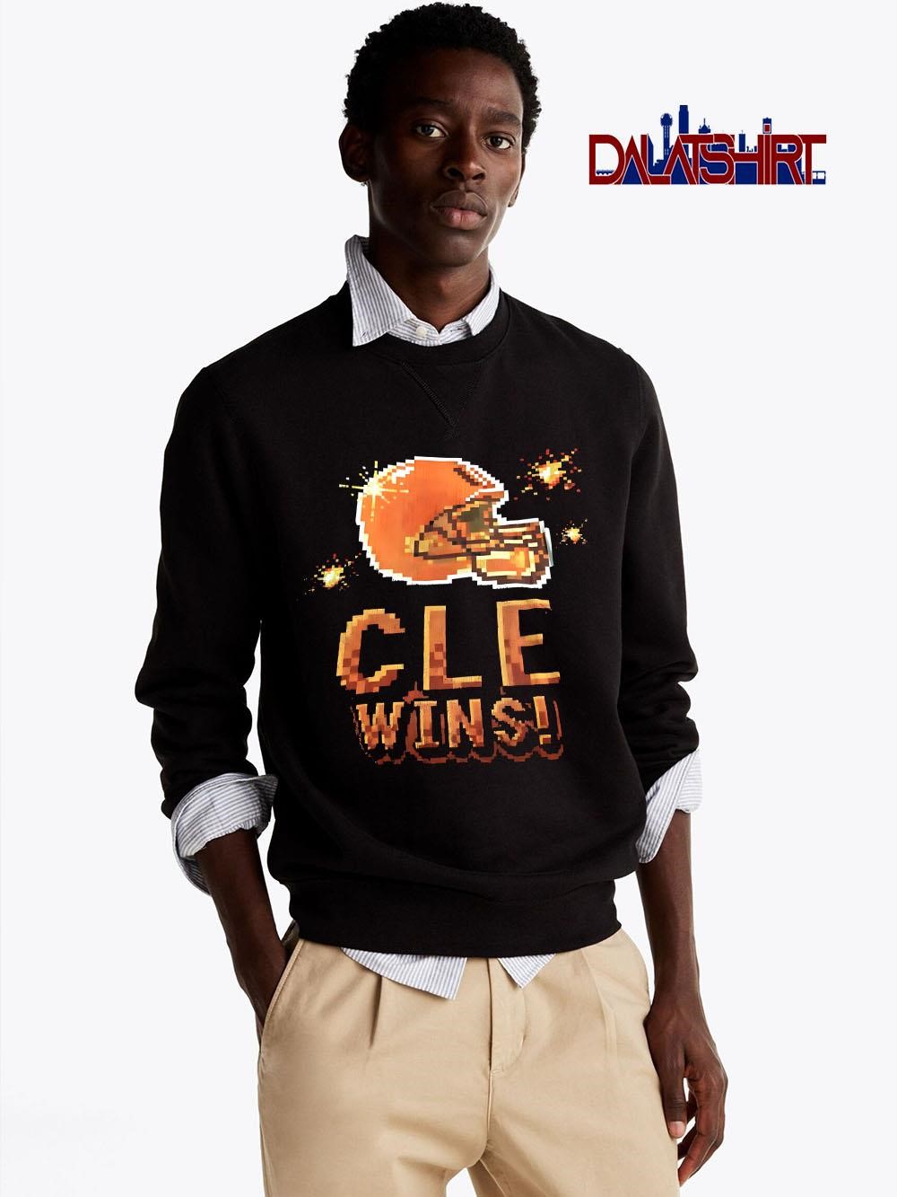 Original Cleveland Browns Helmet CLE Wins sweater
