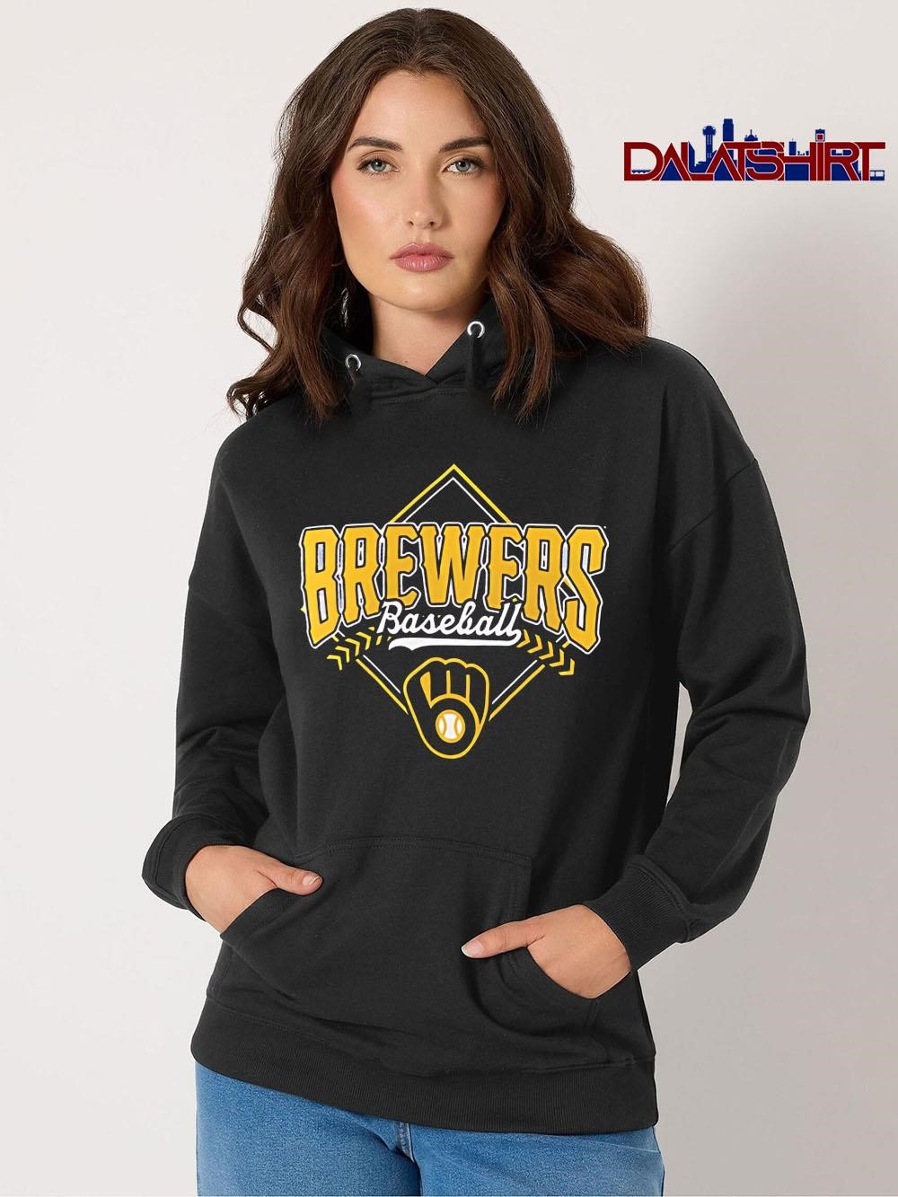 Original Milwaukee Brewers Logo Short Sleeve style hoodie