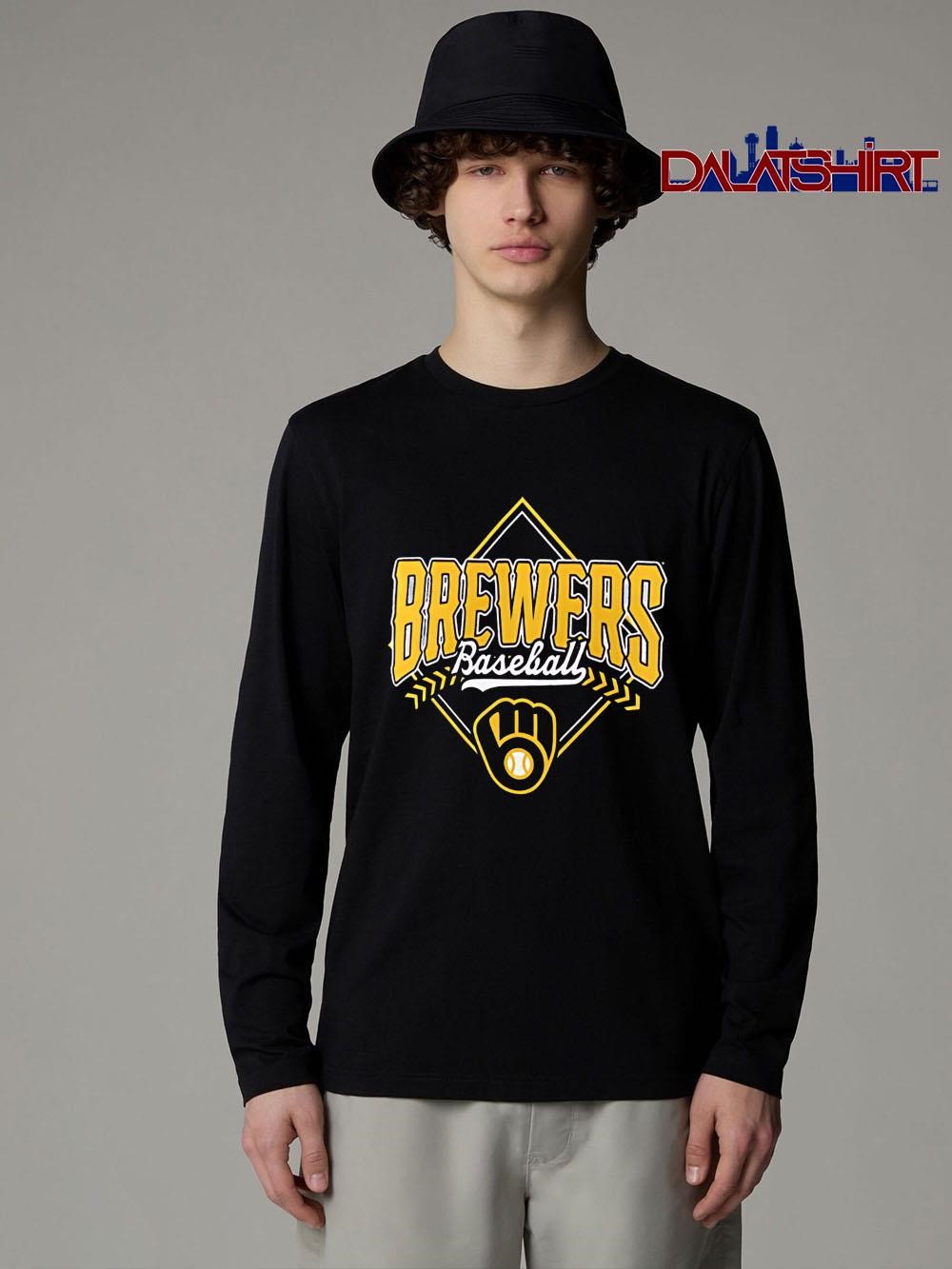 Original Milwaukee Brewers Logo Short Sleeve style long-sleeve