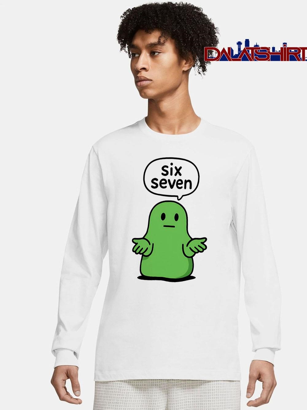 Original Six Seven Green Blob Slime cute long-sleeve