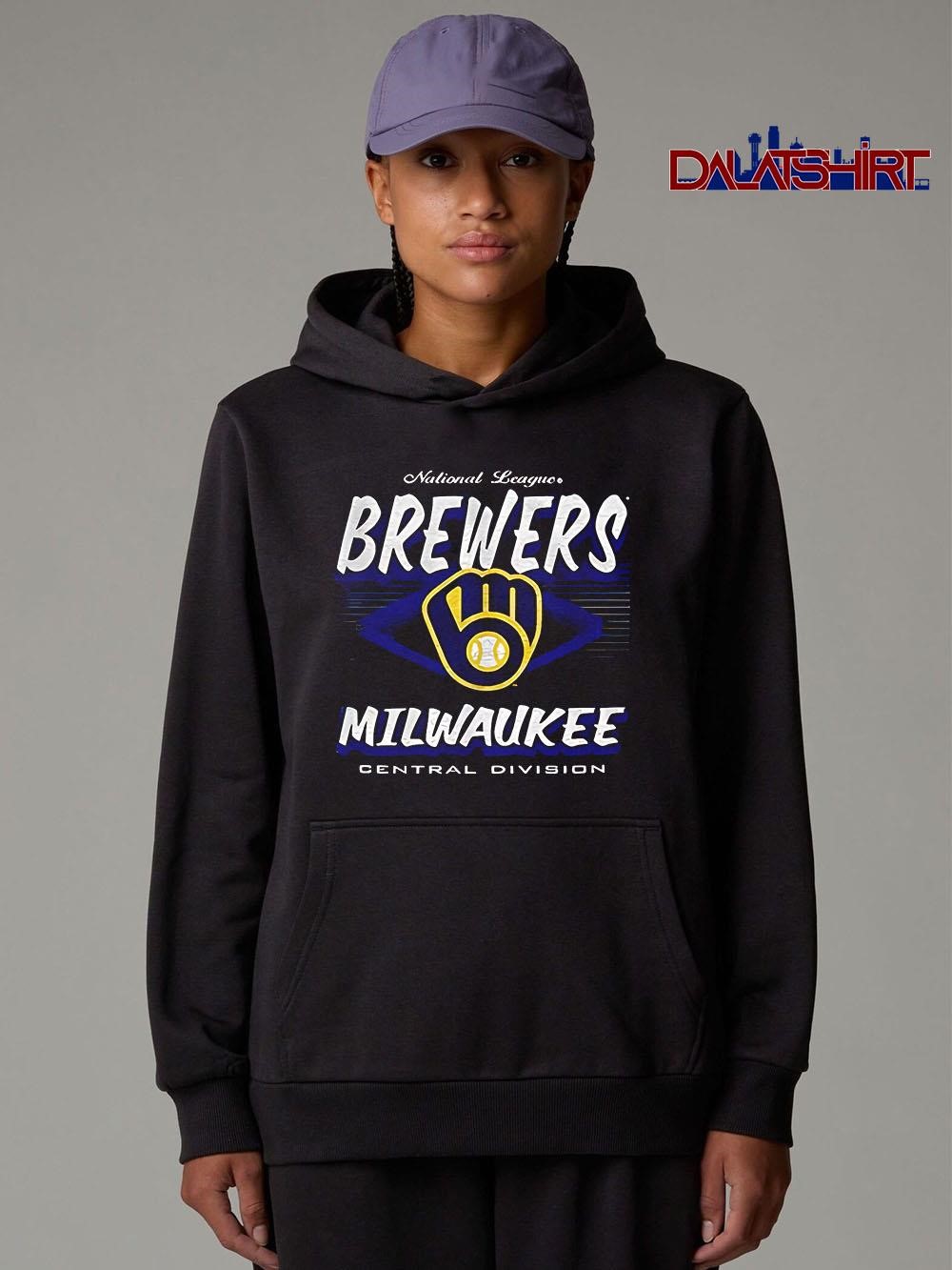 Premium National League Milwaukee Brewers Central Division logo retro hoodie