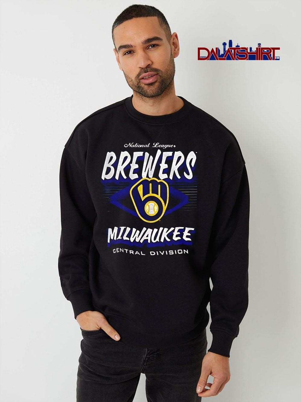 Premium National League Milwaukee Brewers Central Division logo retro sweater